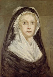 Marie Antoinette (1755-93) in der Conciergerie, nach einem Gemälde von Alexandre Kucharski (1741-1819), ca. 1792-99